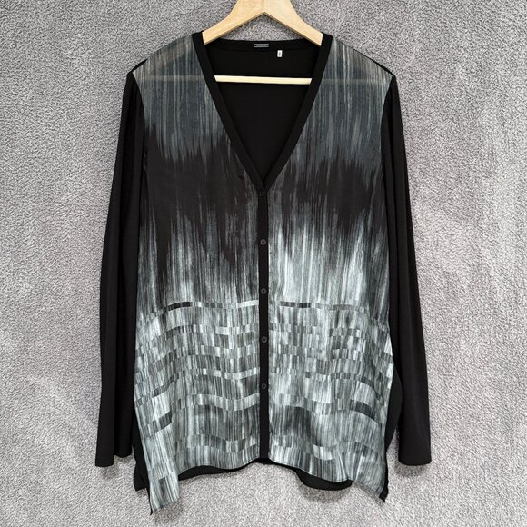Elie Tahari Mixed Media Silk and Modal tunic / blouse - Picture 1 of 5